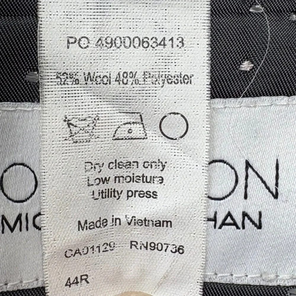 Collection by Michael Strahan Blazer Men 44R Gray Wool Blend Two Button Corpcore